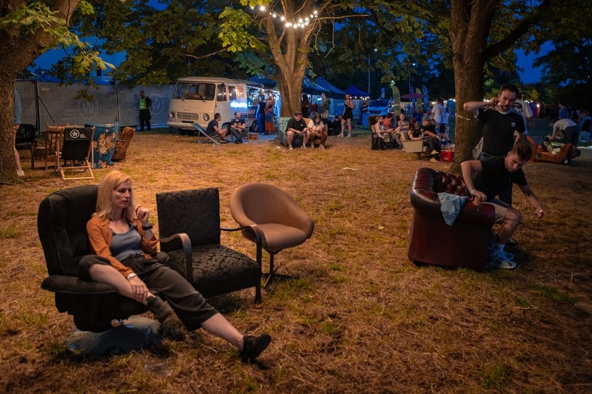 Na zdjęciach sobotni wiecz&oacute;r (19 lipca) na Festiwalu WROsound