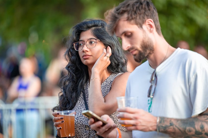 Na zdjęciach sobotni wiecz&oacute;r (19 lipca) na Festiwalu WROsound