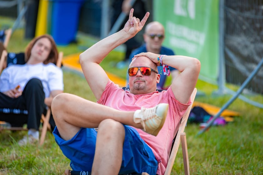 Na zdjęciach sobotni wiecz&oacute;r (19 lipca) na Festiwalu WROsound