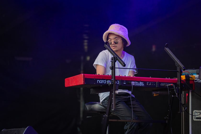 Na zdjęciach sobotni wiecz&oacute;r (19 lipca) na Festiwalu WROsound