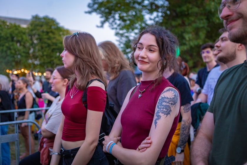 Na zdjęciach sobotni wiecz&oacute;r (19 lipca) na Festiwalu WROsound