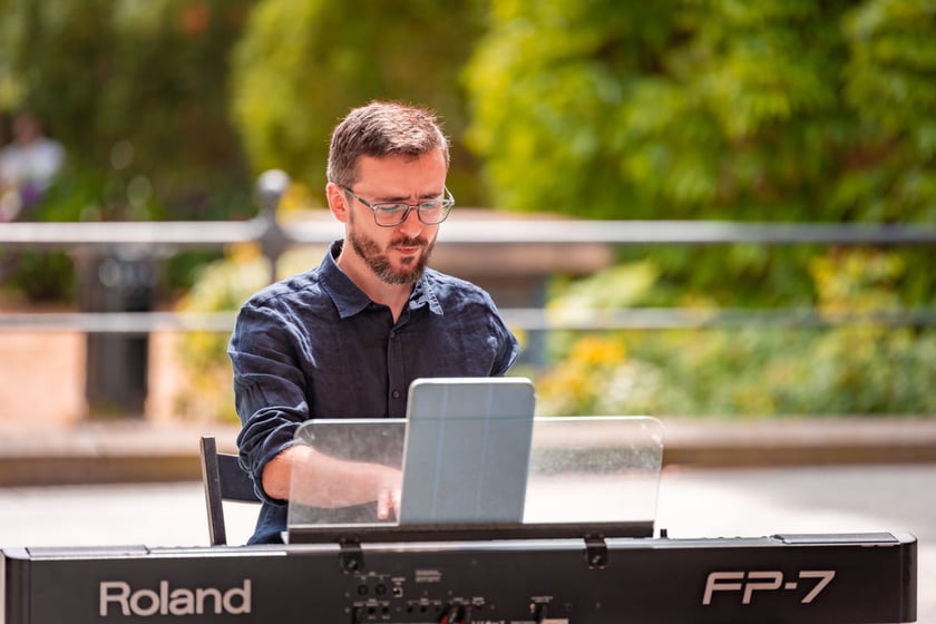 Park Staromiejski, 26.07.2025. Koncert Dominik Mąkosa Trio, Vertigo Summer Jazz Festival 2025.