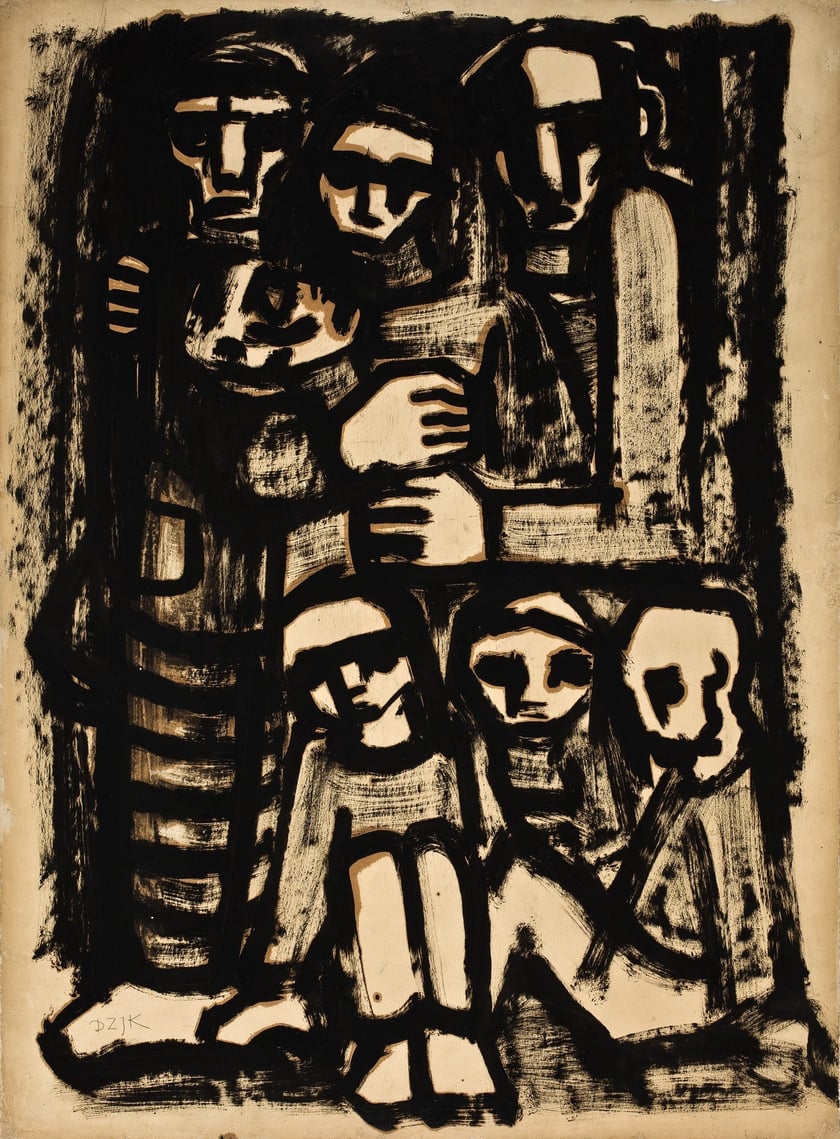 Waldemar Cwenarski, &bdquo;Etiuda&rdquo;, 1952, olej, karton, Muzeum Narodowe we Wrocławiu