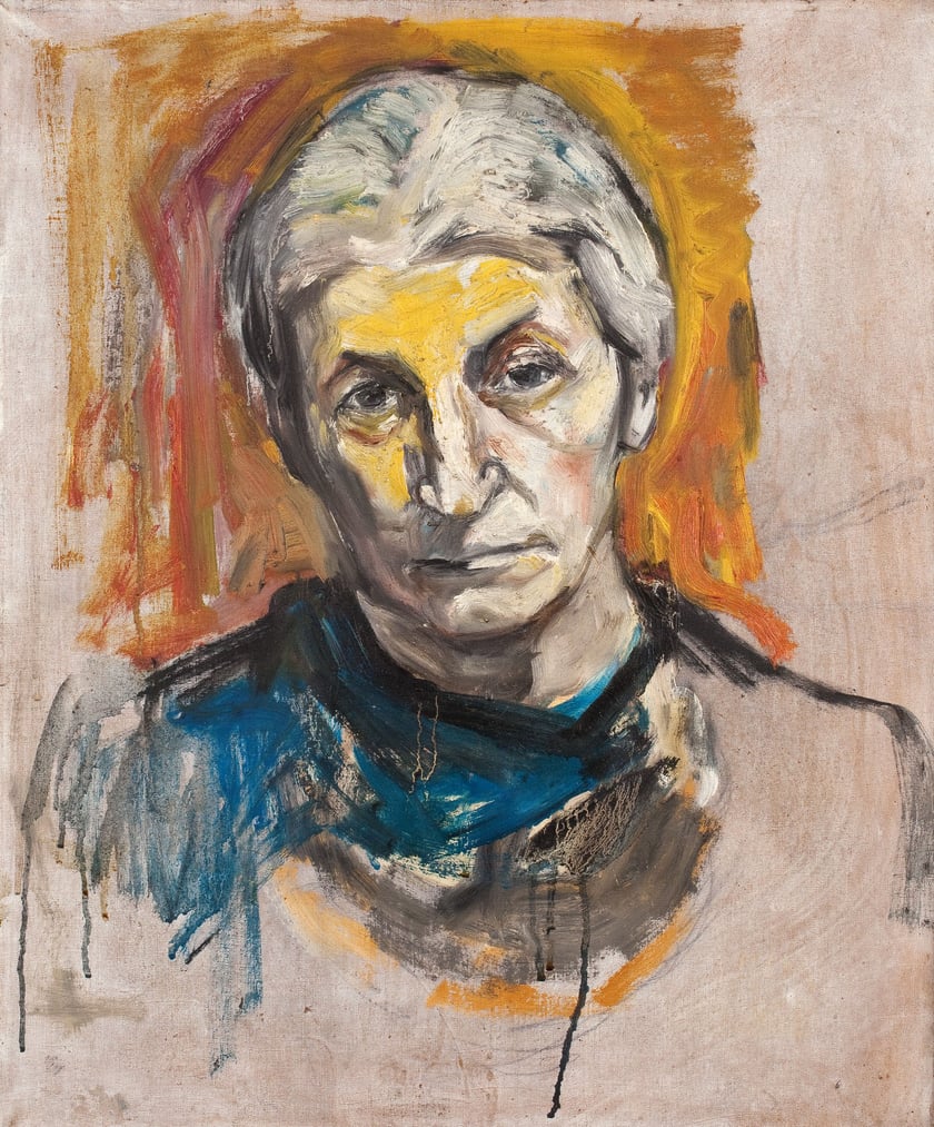 Waldemar Cwenarski, Portret matki, 1953, olej, pł&oacute;tno, Muzeum Narodowe we Wrocławiu