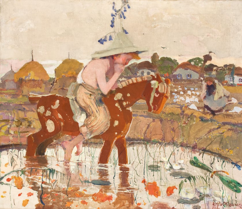 Witold Wojtkiewicz, &bdquo;Zjawisko&rdquo; z cyklu &bdquo;Ceremonie II&rdquo;, 1906, olej, pł&oacute;tno, Muzeum Narodowe we Wrocławiu