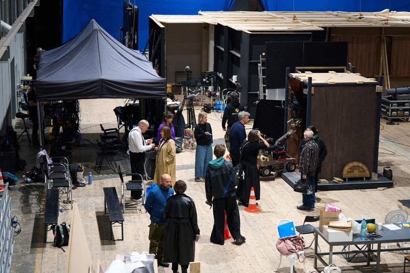 Ekipa na planie filmu "1949" w reż. Pawła Pawlikowskiego