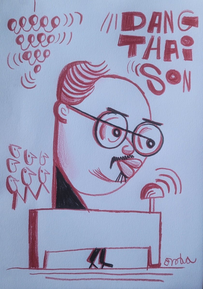 Juror Dang Thai Son na rysunku Tomasza Brody