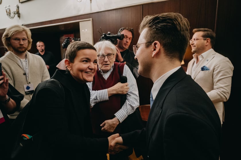 Piotr Alexewicz z minister kultury i dziedzictwa narodowego Martą Cienkowską