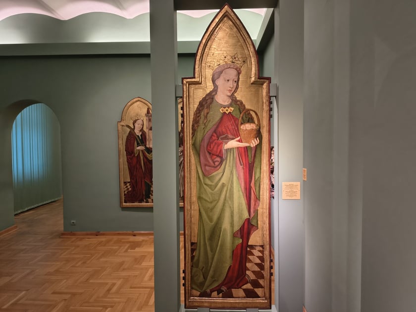 św. Dorota | z kościoła Marii i Magdaleny we Wrocławiu | pracownia mistrza legnickiego poliptyku| 1473