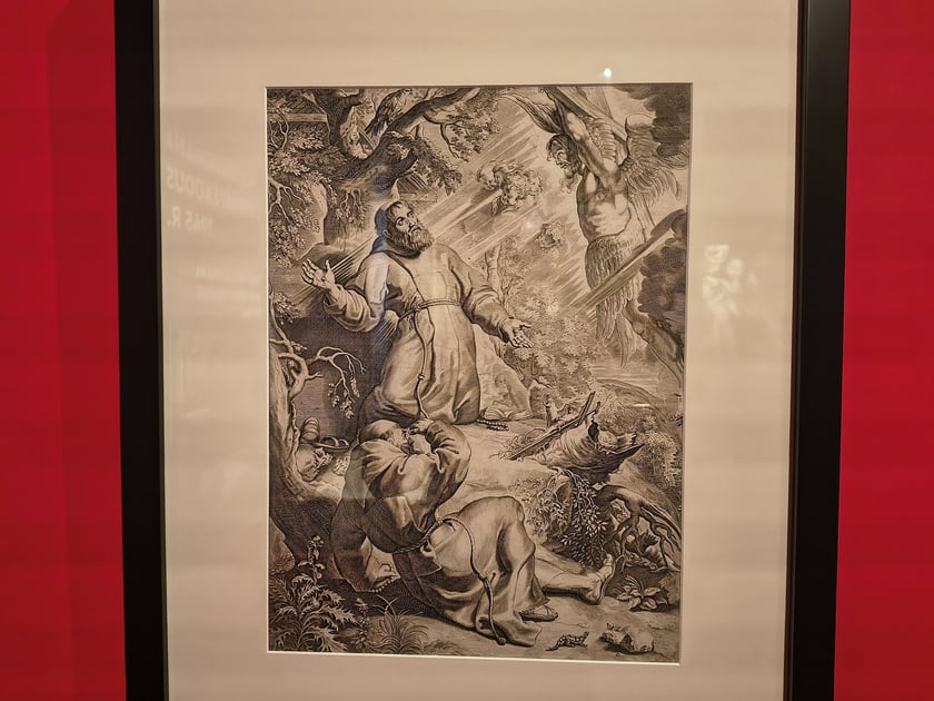 Stygmatyzacja św. Franciszka | rytownik nieokreślony według Petera Paula Rubensa | miedzioryt | 1680-1724