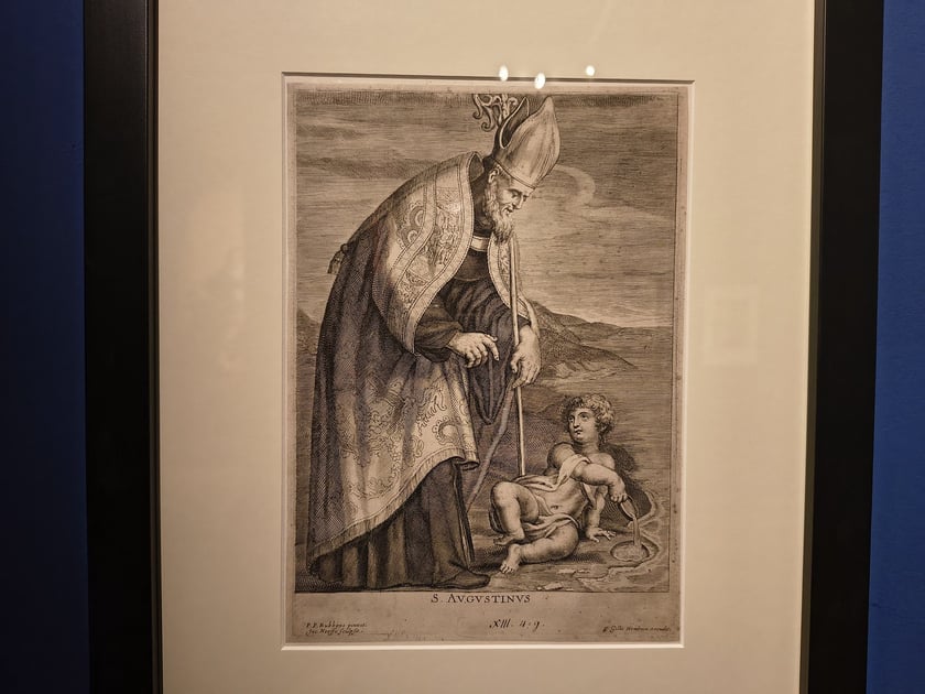 Wizja św. Augustyna | Jakob Neefs wg Petera Paula Rubensa | miedzioryt | po 1640-1660