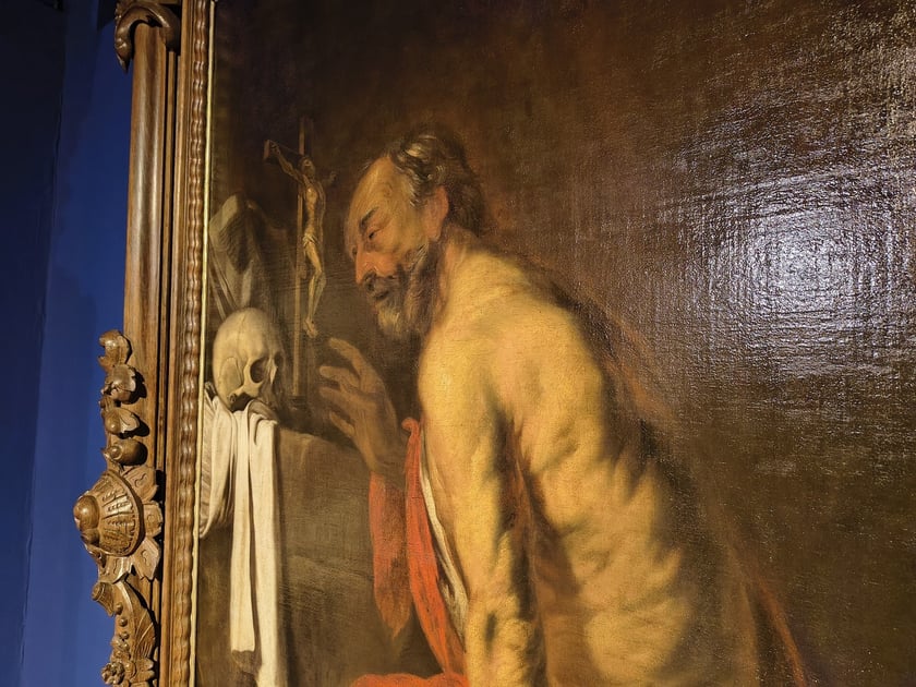 Św. Hieronim | nieokreślony malarz śląski | olej na pł&oacute;tnie | XIX w. (?)