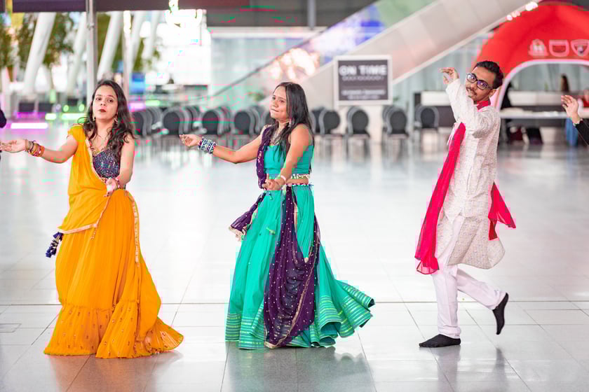 Obchody Święta Diwali na lotnisku we Wrocławiu, 2 listopada 2025