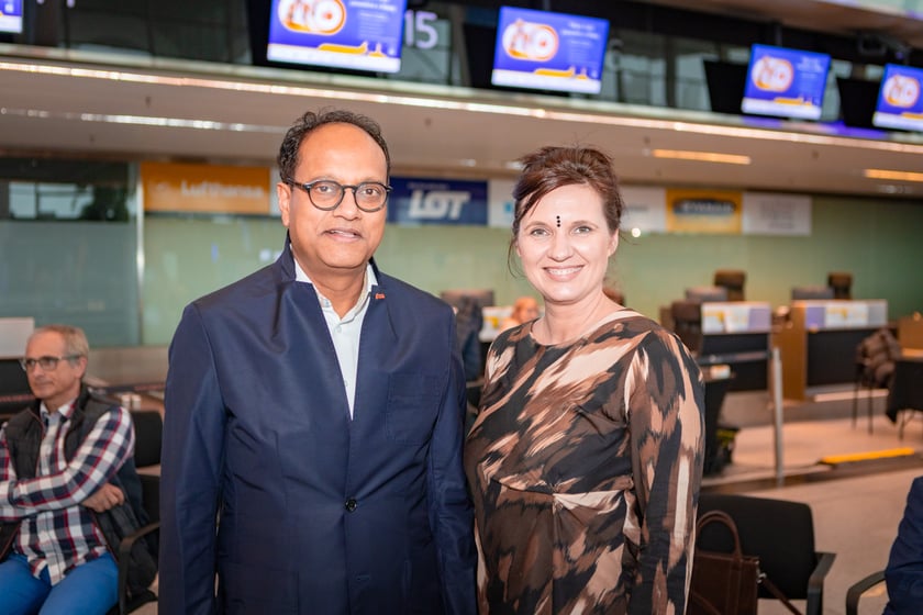 Obchody Święta Diwali na lotnisku we Wrocławiu, 2 listopada 2025