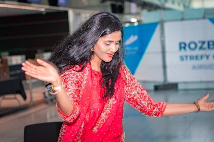 Obchody Święta Diwali na lotnisku we Wrocławiu, 2 listopada 2025