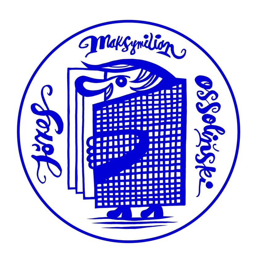 <p>Wizerunek J&oacute;zefa Maksymiliana Ossolińskiego stworzony przez Tomasza Brodę &ndash; założyciel Ossolineum jest tu niemal człowiekiem-księgą</p>