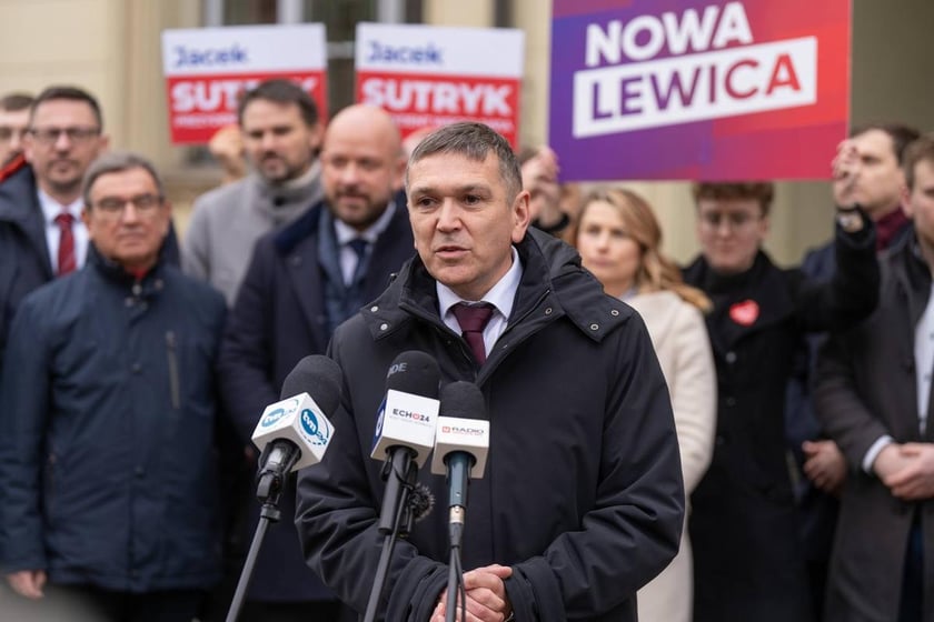 Konferencja prasowa prezydenta Jacka Sutryka i Nowej Lewicy