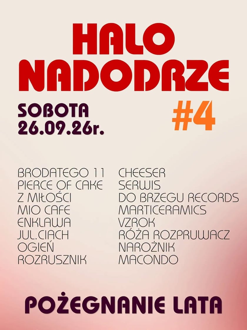 Plakat zapowiadający 4. edycję festiwalu Halo Nadodrze