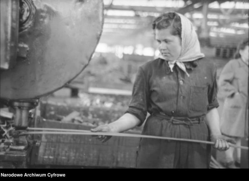 Kobiety pracujące w Pafawagu. Rok 1950.