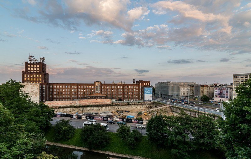 Grudzień 2014, budowa kompleksu OVO i DoubleTree by Hilton Hotel Wroclaw