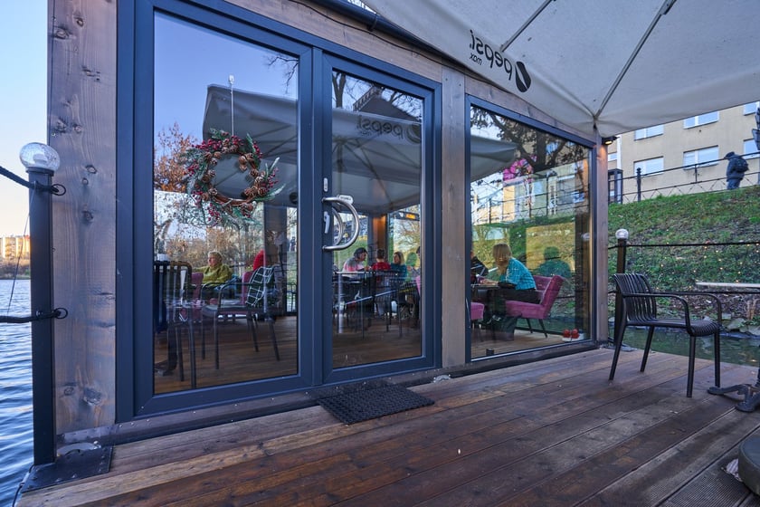 Kawiarnia Cafe Berg, domek nad fosą Maxa Berga we Wrocławiu