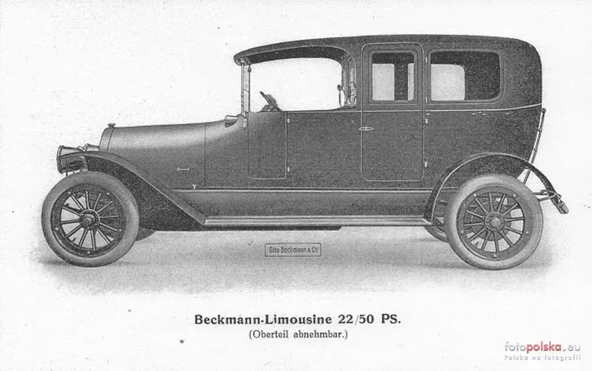 Rok 1912 , jeden z 20 modeli wrocławskiej Otto Beckmann&Co, Motorwagen-Fabrik: samochód dostawczy model Lieferungswagen 8/20 PS z roku 1912., źródło: fotopolska.eu