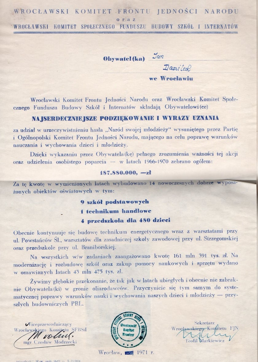 Kronika zakładu optycznego Jana Daniluka