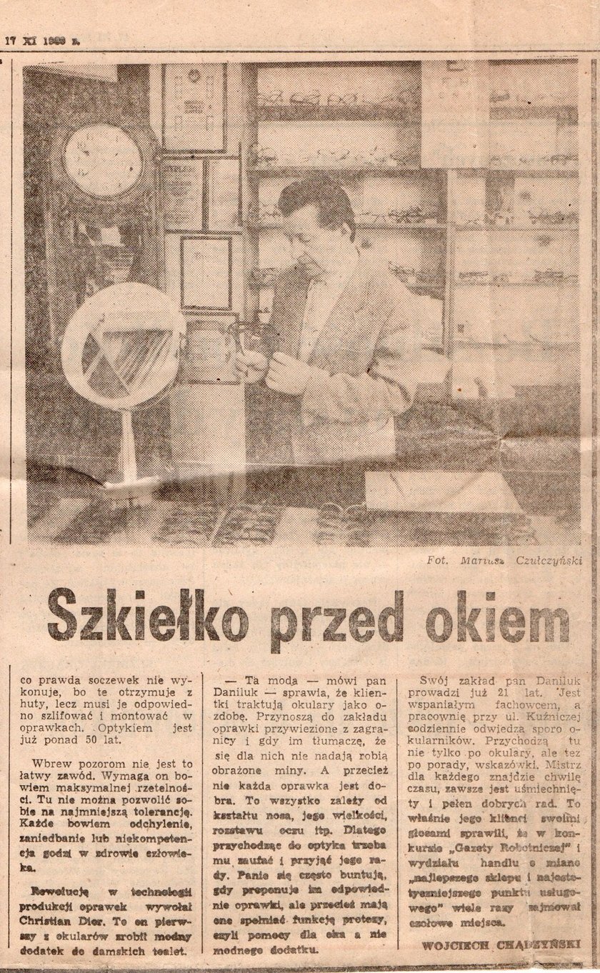 Kronika zakładu optycznego Jana Daniluka