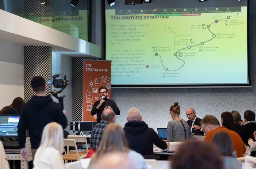 Uczestnicy warsztatów w ramach programu „Cities in Placemaking”.