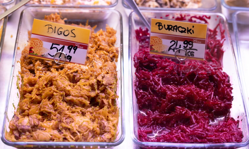 Stoiska i produkty w Hali Targowej