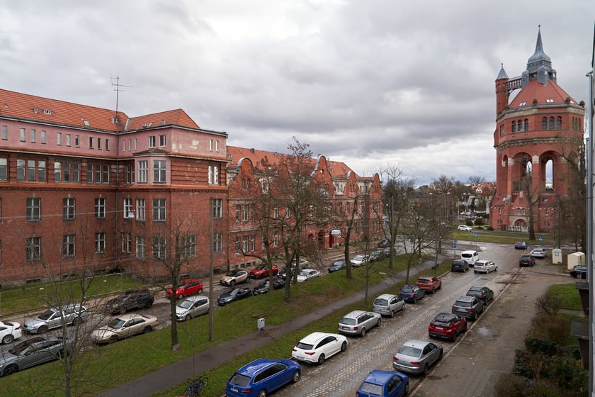 Dawny szpital kolejowy, ruszyła tam buudowa Sudei - nowego osiedla, 4 stycznia 2024 r.