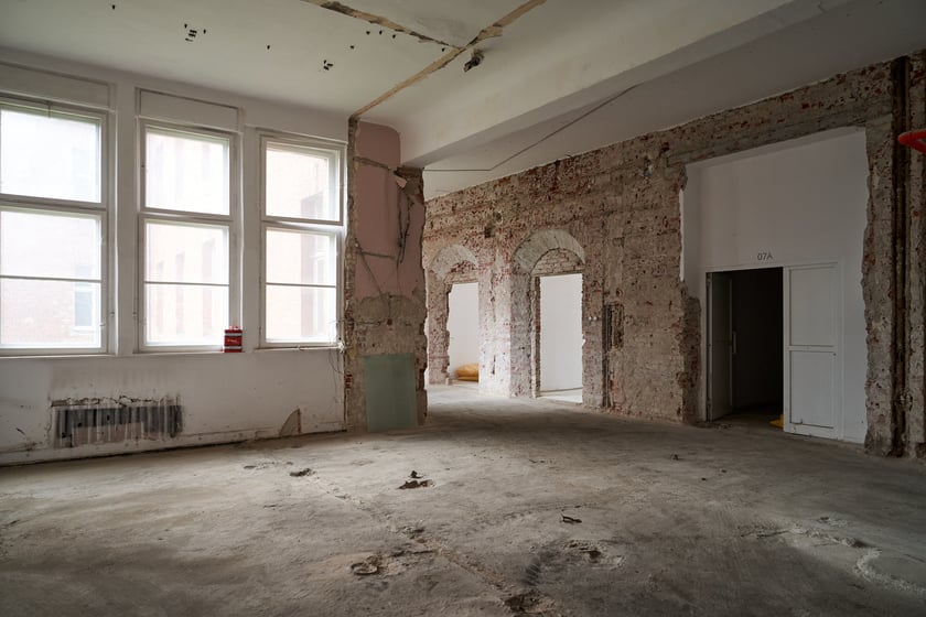 Dawny szpital kolejowy, ruszyła tam buudowa Sudei - nowego osiedla, 4 stycznia 2024 r.