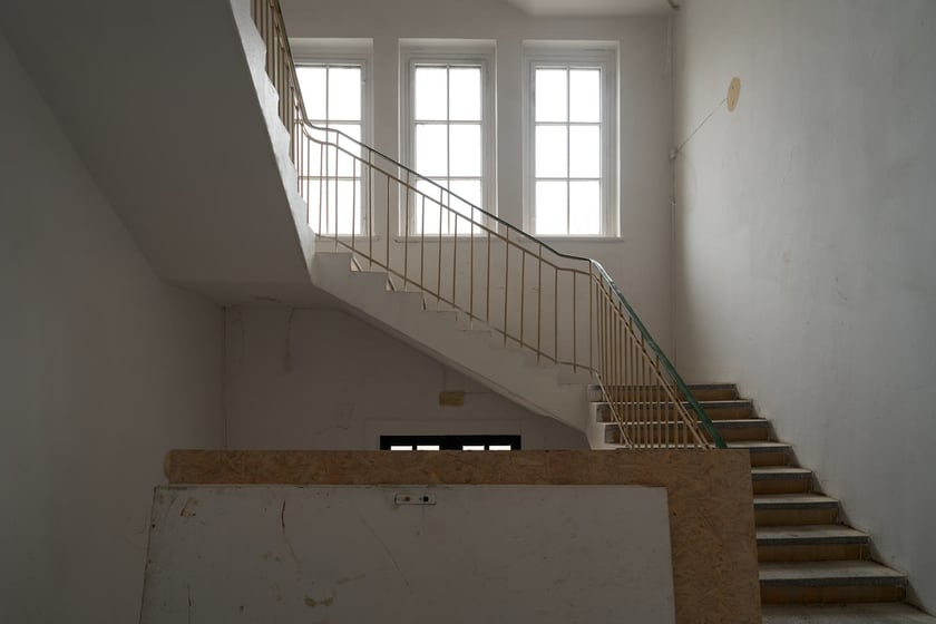 Dawny szpital kolejowy, ruszyła tam buudowa Sudei - nowego osiedla, 4 stycznia 2024 r.