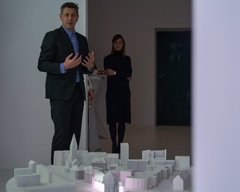 Dawny szpital kolejowy, ruszyła tam buudowa Sudei - nowego osiedla, 4 stycznia 2024 r.