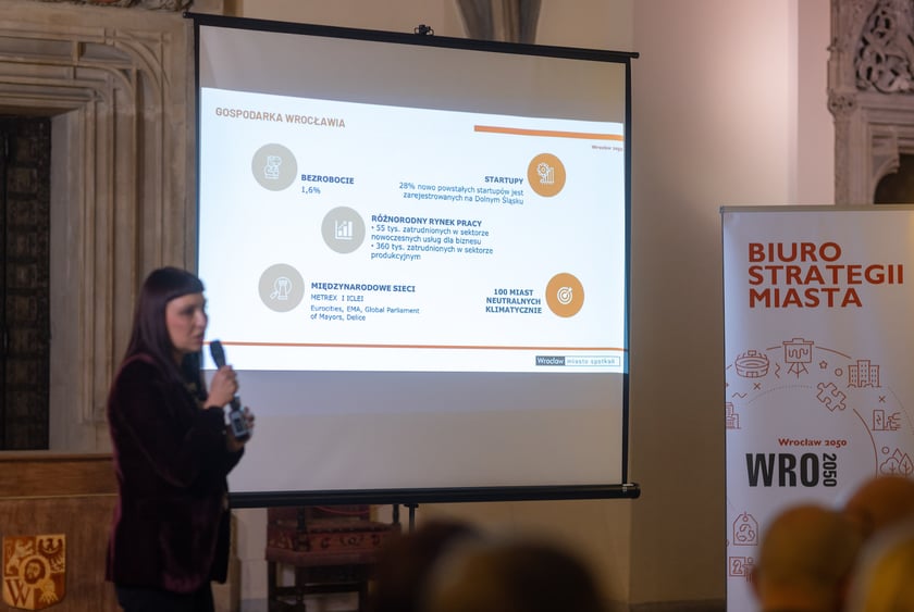 Uczestnicy spotkania  dotyczącego strategii Wrocławia 2050