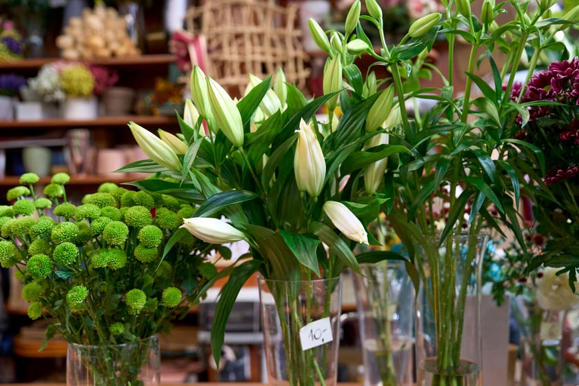 Kwiaty w Hali Targowej