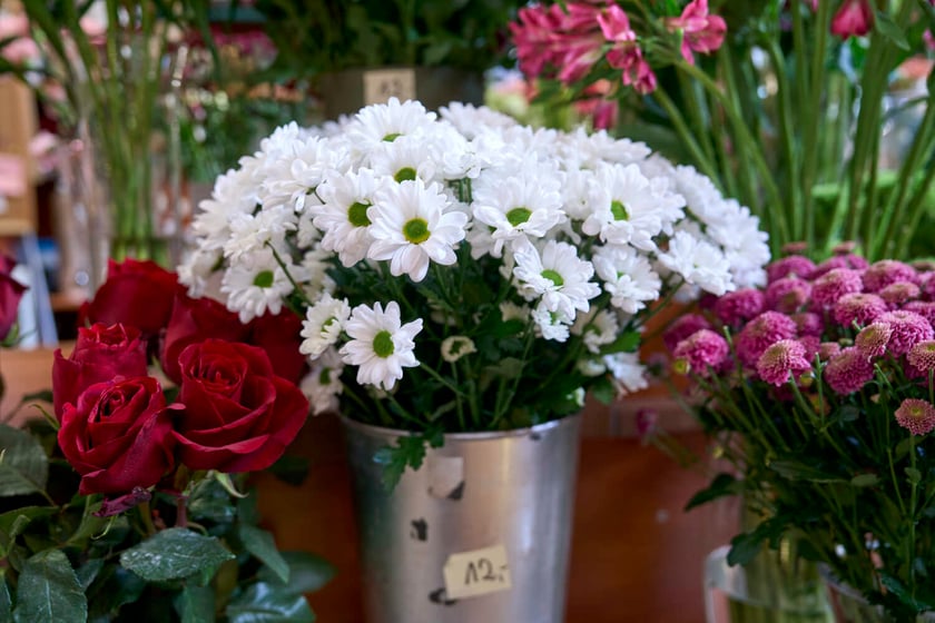 Kwiaty w Hali Targowej