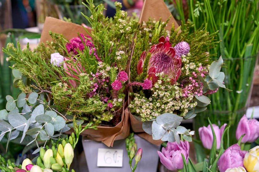 Kwiaty w Hali Targowej
