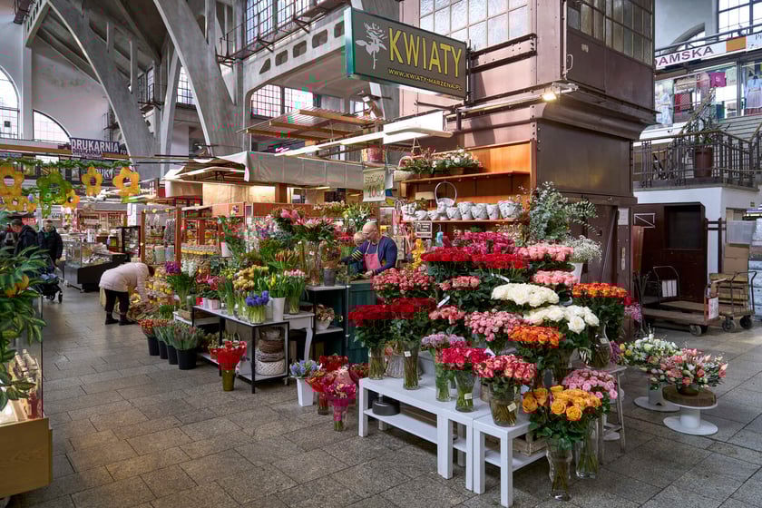 Kwiaty w Hali Targowej