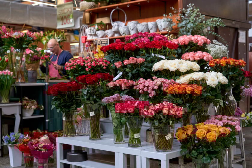 Kwiaty w Hali Targowej