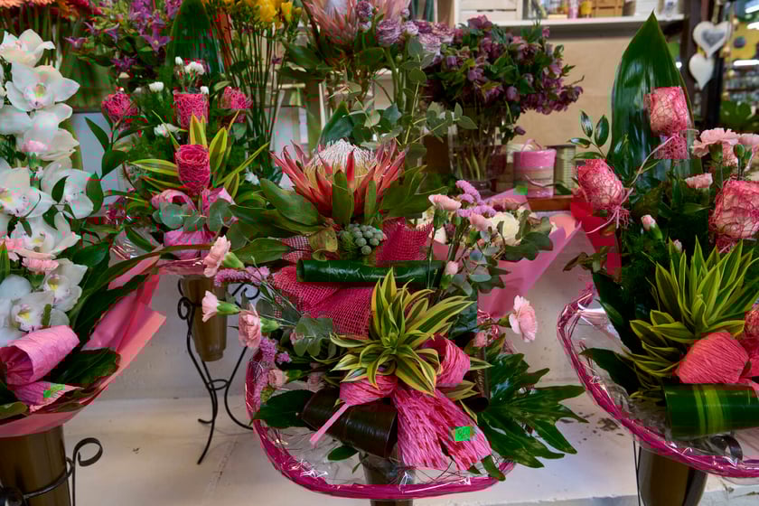 Kwiaty w Hali Targowej