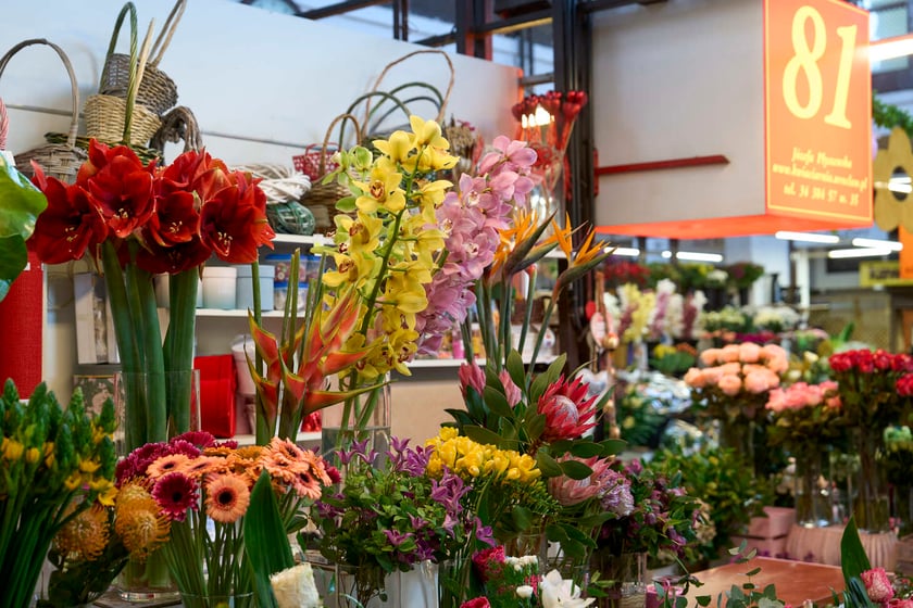 Kwiaty w Hali Targowej