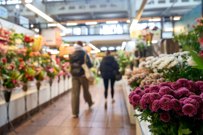 Kwiaty w Hali Targowej