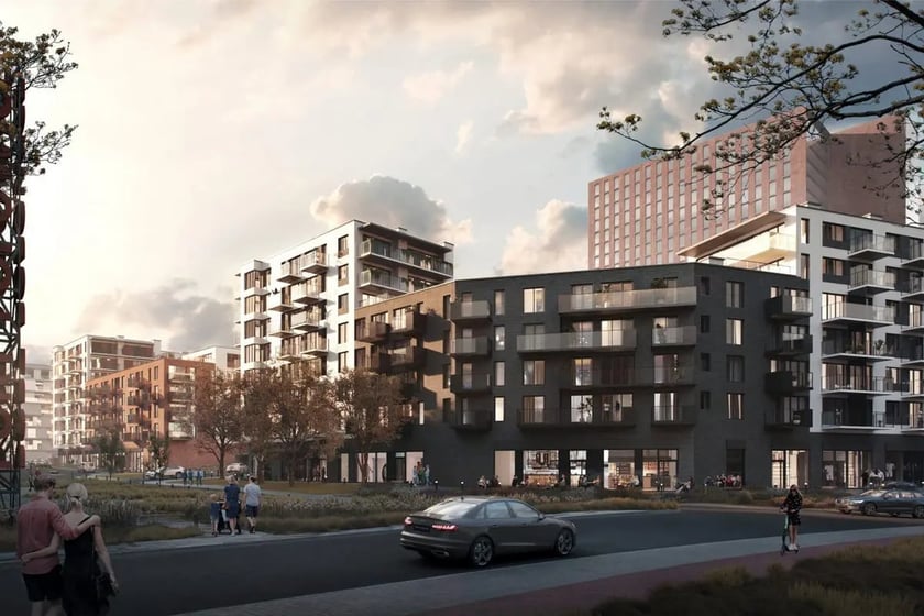 Tak powstaje Port Popowice - jedna z największych nadodrzańskich j inwestycji mieszkaniowych we Wrocławiu.