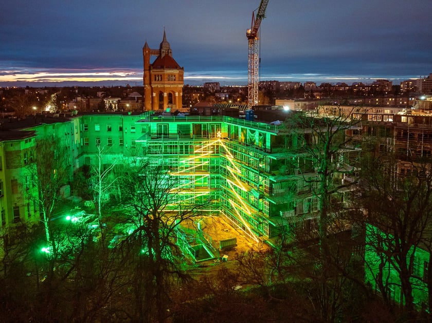 Budowa kompleksu Sudea, kwiecień 2025 r.
