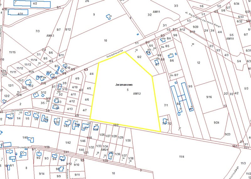 Działki budowlane, ul. Jerzmanowska, Jerzmanowo, Fabryczna – 37 872 mkw.