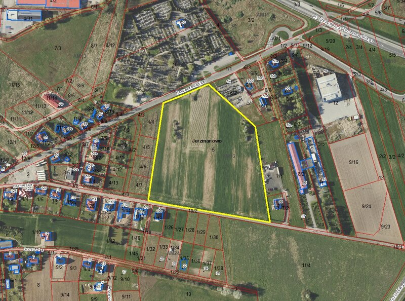 Działki budowlane, ul. Jerzmanowska, Jerzmanowo, Fabryczna – 37 872 mkw.