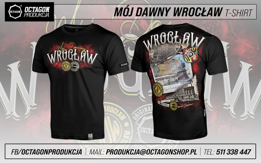 T-shirty z historycznym i współczesnym Wrocławiem