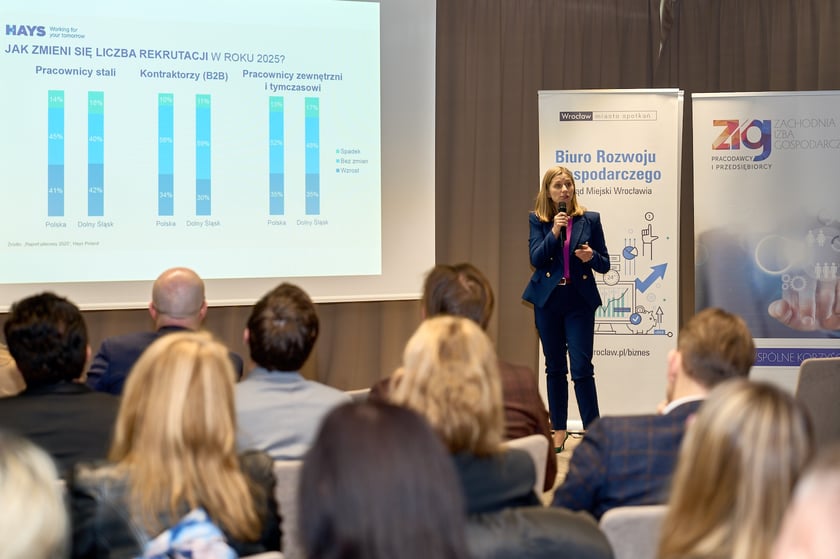 Uczestnicy  konferencji „Mix pokoleń = max wyników. Pokolenie Z i 50+ na rynku pracy”
