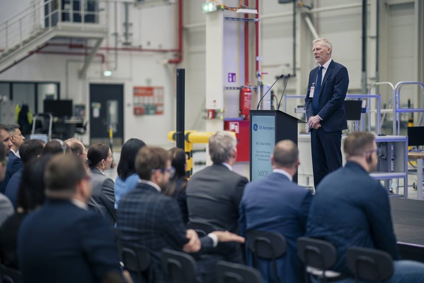 Spółka GE Aerospace ogłosiła w poniedziałek 24 marca oficjalne otwarcie nowoczesnego zakładu obsługi technicznej silników lotniczych XEOS w Środzie Śląskiej koło Wrocławia